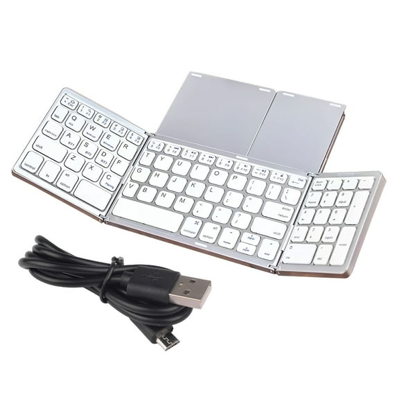 GJX Foldable Bluetooth Keyboard with Number Pad, 81 Keys