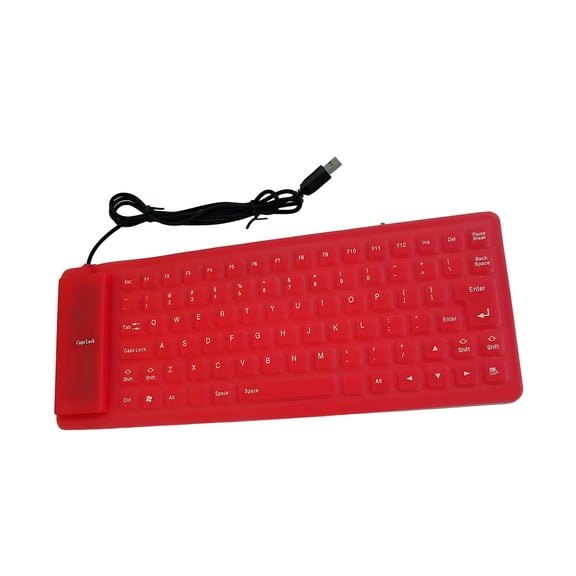GJX Foldable Keyboard 88 Keys Usb Keyboard Waterproof and Dustproof Easy to Carry and Save Space Folding Keyboard Red