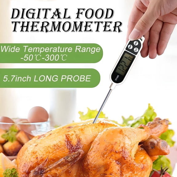 GJX Food Cooking Meat Thermometer With Long Probe For Kitchen BBQ Milk