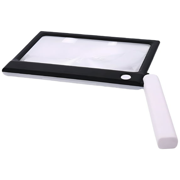 GJX Full Pages Magnification Reading Aid with Light & 48 LEDs Easy To Use Magnifier Tool Multifunction Magnifier Device
