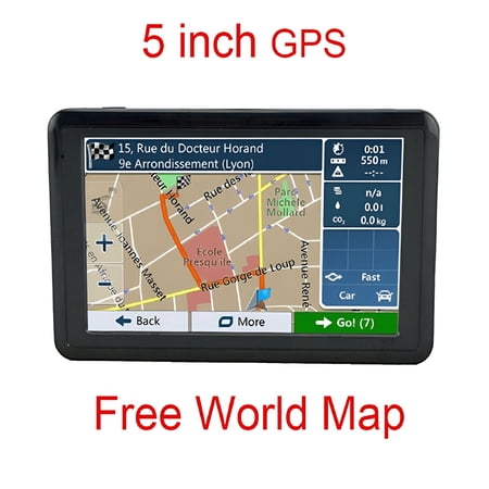 GJX GPS Navigation for Car 5 Inch Car GPS Navigation System 8GB Voice Navigation with Lifetime Maps, Spoken Turn-By-Turn Directions