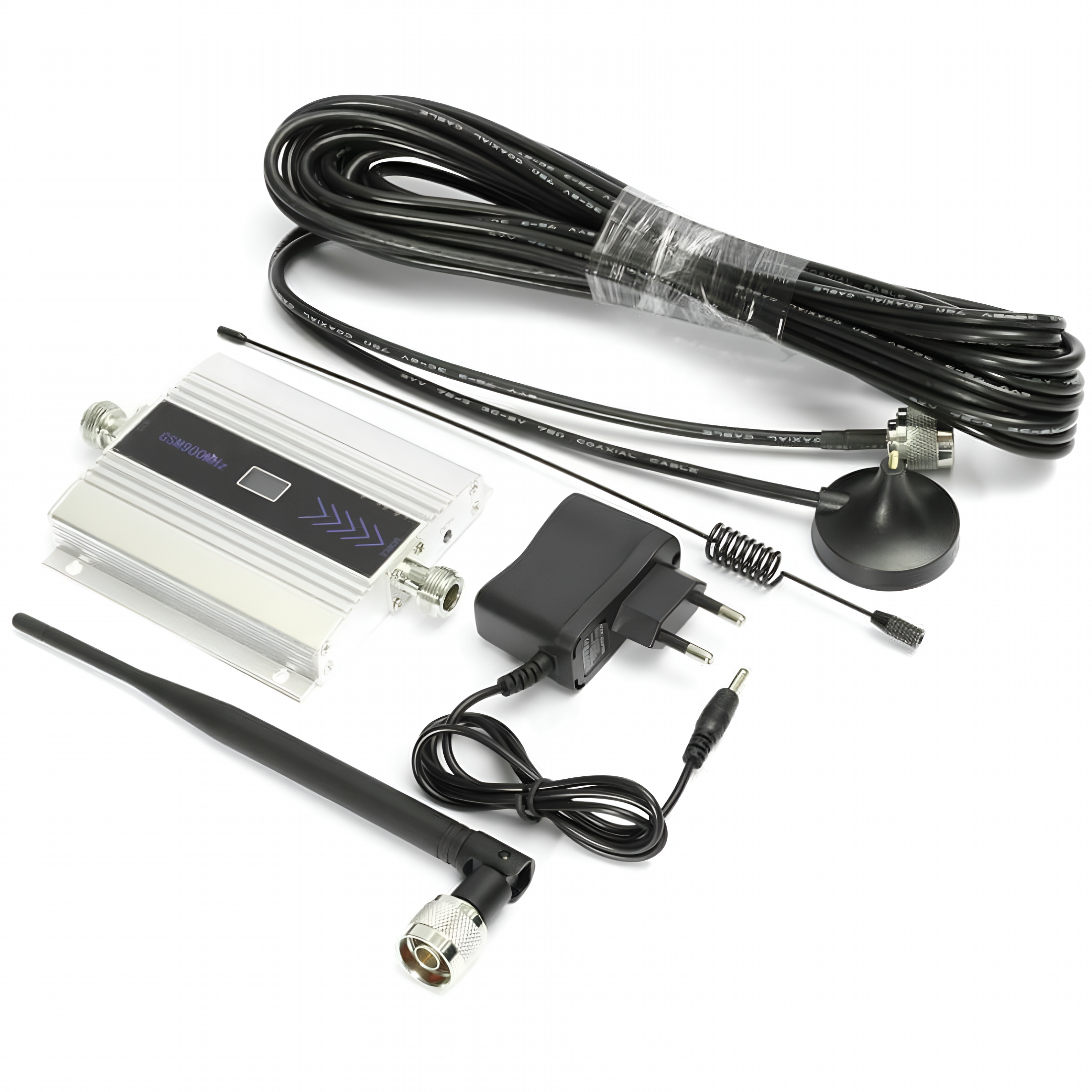 GJX GSM Signal Booster 900MHz Repeater 2G 3G 4G LTE Cellular Booster DCS 1800 2100 Cell Phone Signal Booster - EU