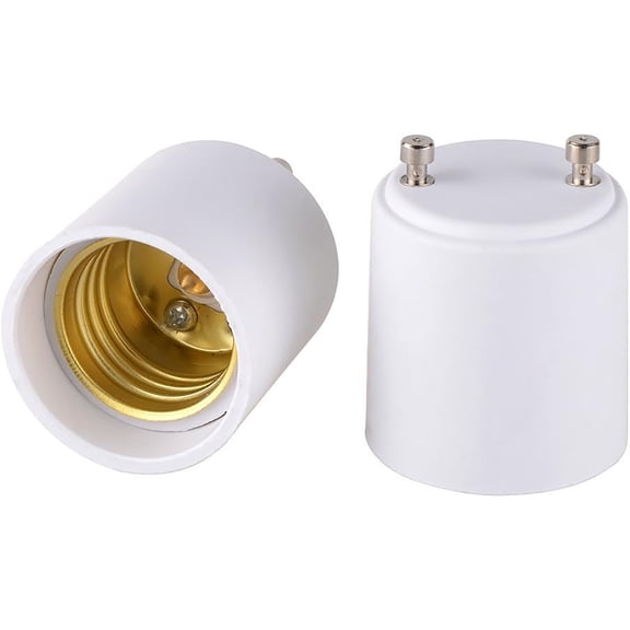 GJX GU24 to E26/E27 Adapters 26w gu24 socket ballast replacement - Converts your Pin Base Fixture GU24 to Standard Screw-in Bulb Socket E26/E27 Pack of 2