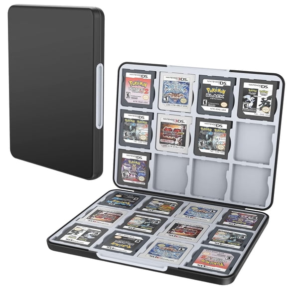 GJX Game Card Case for 3Ds 3Dsxl 2Ds 2Dsxl Ds Dsi,Portable 3Ds 2Ds Ds Game Cartridge Holder Storage with 24 Card Slots