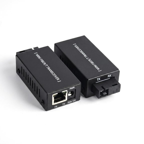GJX Gigabit Fiber Optical Media Converter Network Transceiver 100/1000Mbps,Mini; 1.25G; Auto-Negotiation,Single-Mode; 20Km Transmission; Sc/Upc,Sc/Apc to Rj45; Us Power Adapter