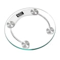 thumbnail image 1 of GJX Glass Bathroom Scale Round,Digital Bath Scale for Body Weight,Bathroom Body Scale,Battery Included,Clear Round Platform, 1 of 7