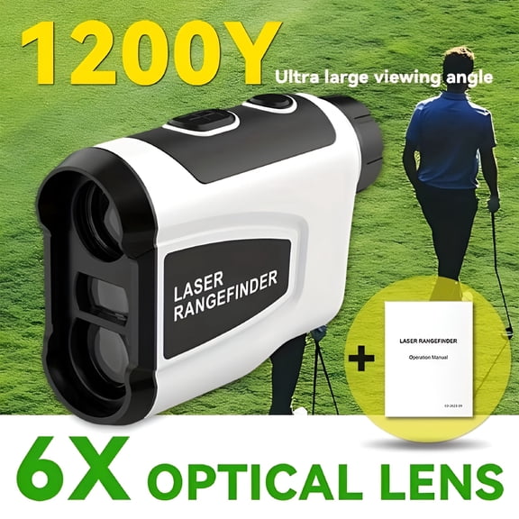 GJX Golf Rangefinder 1200 Yards 6X Magnification with Slope Flag Lock Vibration Laser Range Finder for Golfing Hunting
