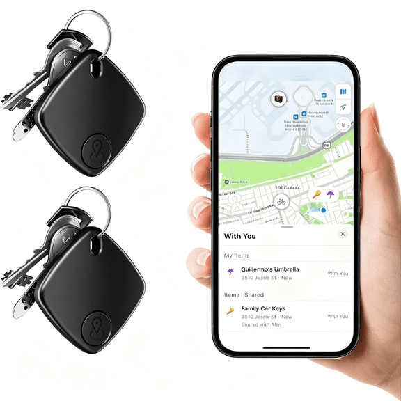 GJX Gps Tracker, Bluetooth Smart Tracker Tag for Android and Ios, for Keys, Wallets, Pets, Luggage, and Remote Controls - Easily Find All Your Items Wallet Tracker