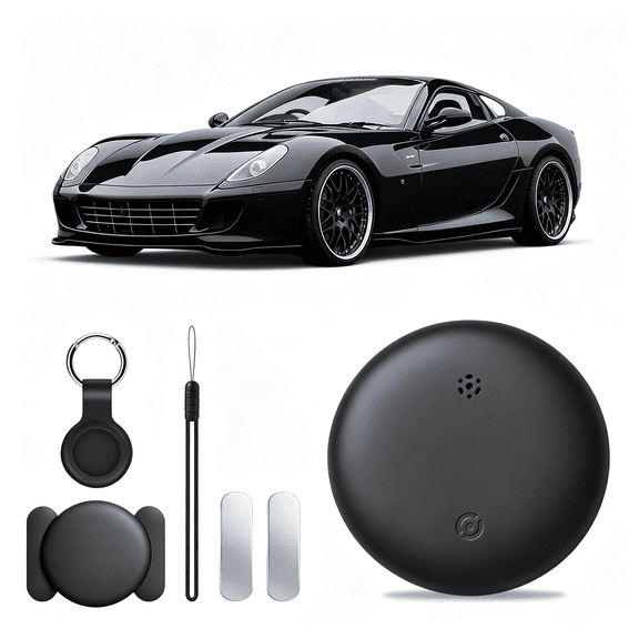 GJX Gps Tracker Device for Vehicles,Non Detectable Gps Tracker for Android and Iphone with Real-Time Tracking,Hidden Car Tracker Device,No Monthly Fee,No Sim,For Cars, Kids, Pets(Matte Black)