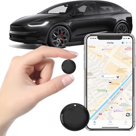 GJX Gps Tracker for Vehicles-Car Tracker Device Hidden for Vehicles,Real-Time Mini Tracker Device for Vehicles,No Monthly Fee Subscription No Sim Card Required(Available for Android&Ios)(Black)