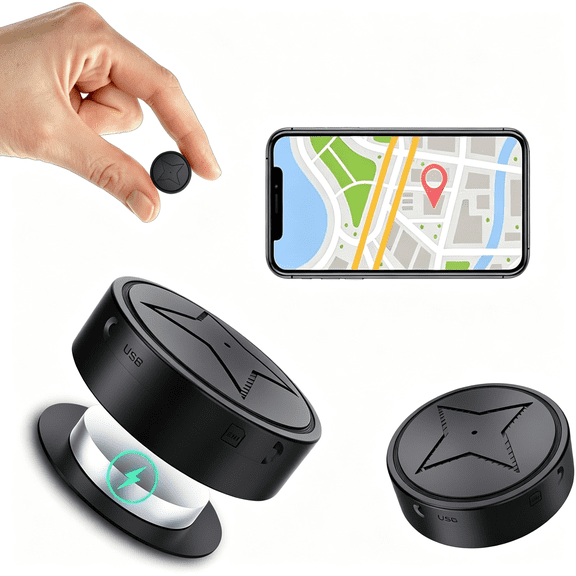GJX Gps Tracker for Vehicles,No Subscription,Gps Strong Magnetic Vehicle Anti-Lost Tracker,Smallest Locator Real Time,Anti-Theft Micro Gps Tracking Device with Free App,2026