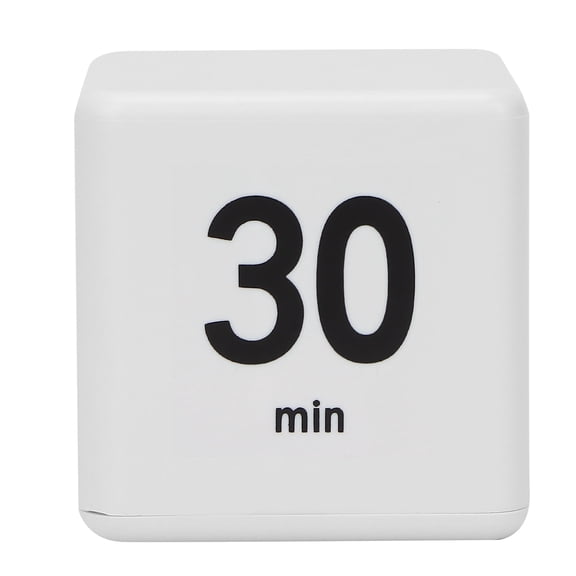 GJX Gravity Sensor Flip Timer, Digital Cube Timer for Workout & Kitchen, 15-20-30-60 Minutes, Yellow (3.15 in / 8 Cm)