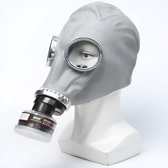 GJX Gray Rubber Respirator Gas Face Mask Filter Chemical Dustproof Safety Full Face Respirator