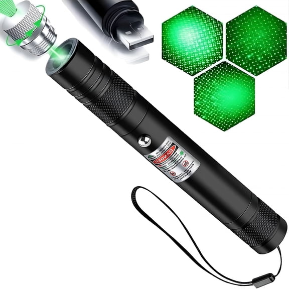 GJX Green Laser Pointer, Multi-Mode Toy Green Beam Indicator, Used for Teaching Work, Usb Charging