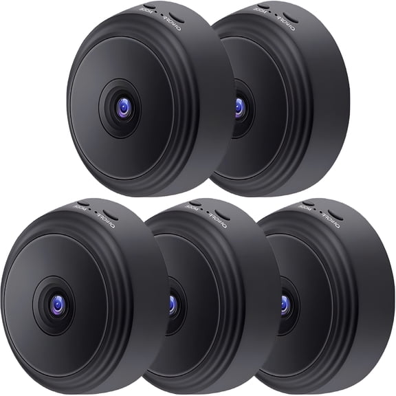 GJX Guardhouse Camera, Magnetic Mini Security Camera with Audio Wireless, Wifi Cameras Outdoor 1080P HD, Night Vision (5Pcs)