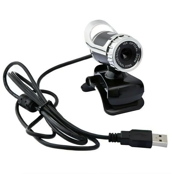 GJX HD USB Webcam with Built-in Microphone, Plug and Play PC Laptop Camera, 30FPS Video Conference Streaming Camera