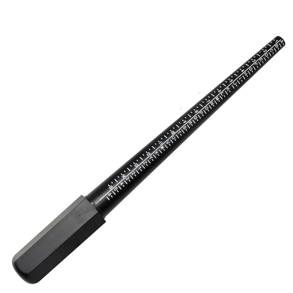 GJX Half-Round Finger Gauge  U.S. Sizes: 1-13,Full and Half Sizes  Plastic Rings with Marked Measurements  Tool for Measuring Fingers and Determining Ring Sizes