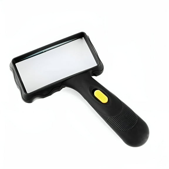 GJX Hand-held Rectangular Magnifying Glass, LED Light Magnifier, Reading Magnifying Glass for Seniors, Low Vision, Macular Degeneration