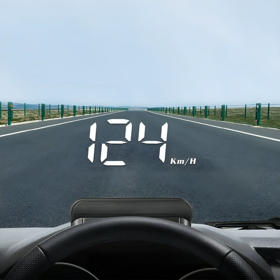 GJX Head Up Display, Car Universal GPS HUD, Speedometer USB Interface, Speed, Driving Direction, OverSpeed, Clear Fault Code, For All Vehicle GPS for Car, SUV, Truck, RV, Daily Driving