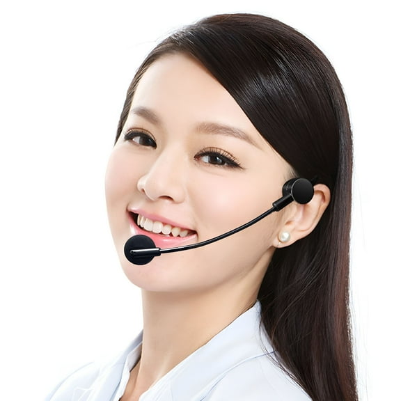 GJX Head-mounted Microphone Unidirectional 360 Degree Rotation Portable 3.5mm Jack Mini Headworn Condenser Headset Microphone for Teaching