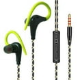 thumbnail image 1 of GJX Headphones,Sports In-Ear Headphones,noise Cancelling Headphones,Wired Control for HIFI Sound,Universal Heavy Bass Earbuds,Green, 1 of 5