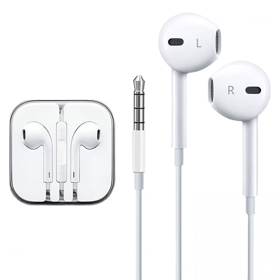 GJX Headphones with 3.5Mm Plug,Wired Earbuds with Built-In Remote to Control Music,Phone Calls,And Volume (3.5Mm Plug,White) Head Phones with Wire