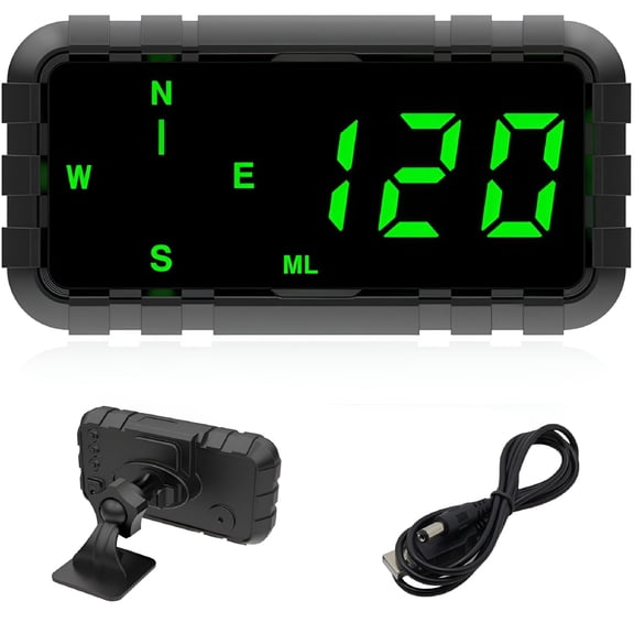 GJX Heads Up Display for Car Digital Gps Speedometer Kit Mph Odometer Automotive Compass for Dashboard Hud Fatigued Driving Alert Speeding Alarm for Trucks Golf Cart All Vehicles