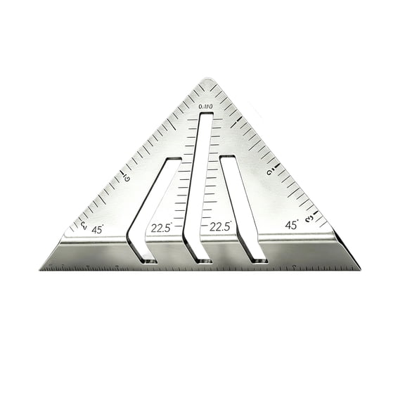 GJX Heavy Duty Metalworking Miter Square, 22.5-90 Miter Square Ruler Professional Protractor High Precision Miter Triangle Ruler for Square Tubing, Round Pipes, Angle Iron, Flat Steel (5")