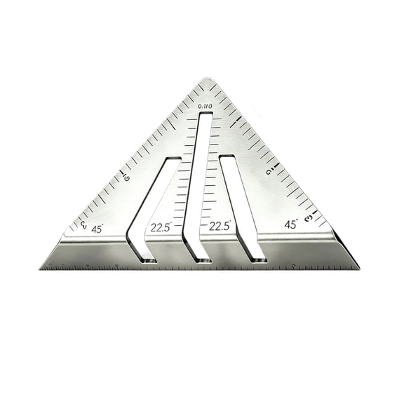 GJX Heavy Duty Metalworking Miter Square, Protractor High Precision Miter Triangle Ruler for Square Tubing, Round Pipes, Angle Iron, 22.5-90 Miter Square Ruler Professional Flat Steel (10")