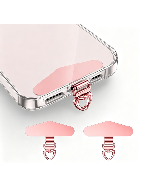 Heavy Duty Phone Tether Tab 360, Metal Lanyard Patch with 44Lbs Load Capacity & Swivel Ring,2-Pack 3D Printed Keychain