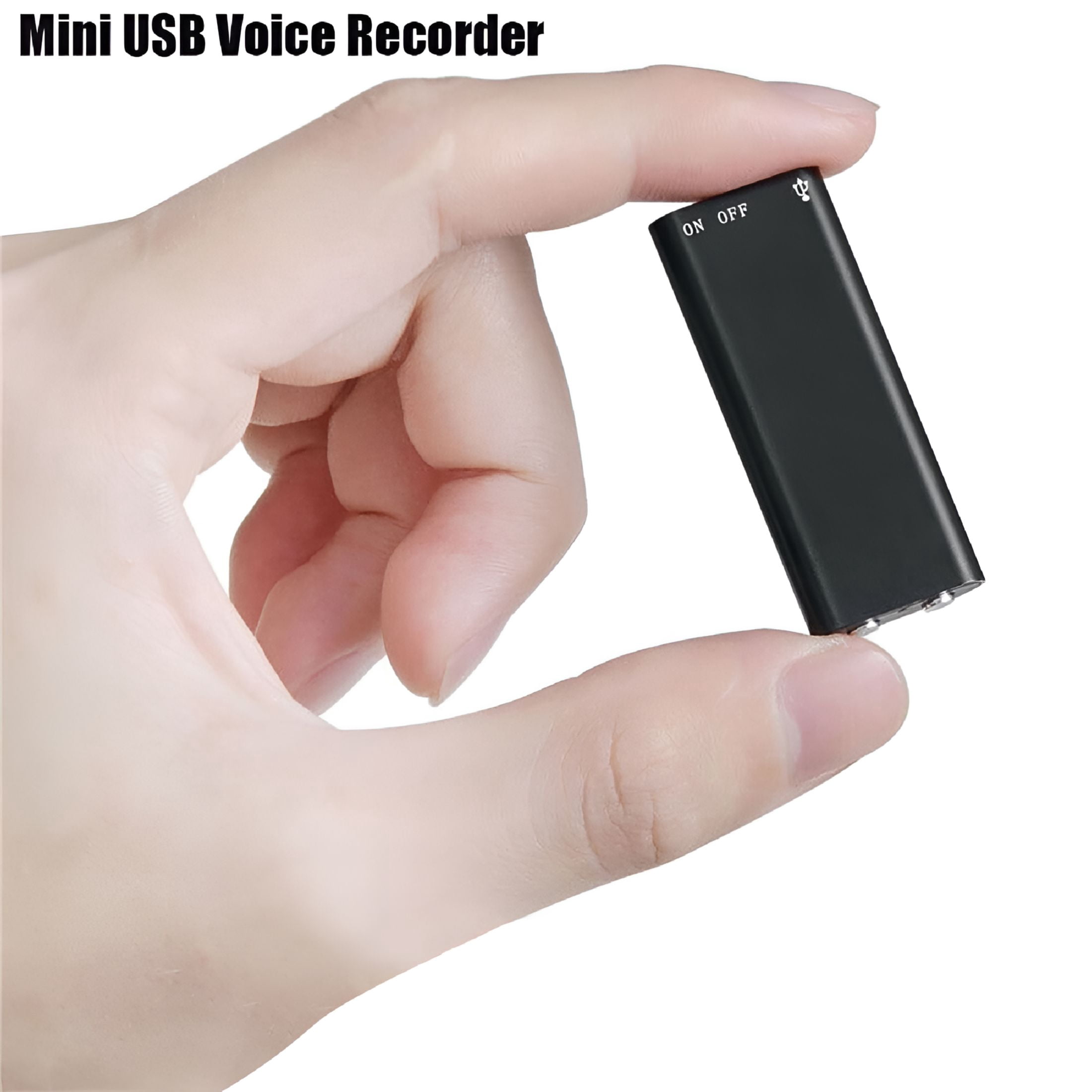 GJX Hidden Mini Audio Voice Recorder Listening Device 96 Hours 8GB Bug ...