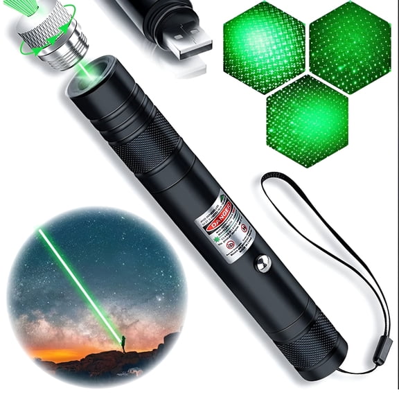GJX High Power Blue Laser Pointer, Rechargeable Handheld Pointer with Aluminum Alloy Body, Portable for Astronomy & Presentations
