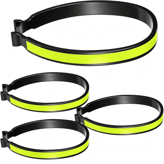 GJX High Reflective Cycling Trousers Clips,4 Pcs Bike Ankle Reflective Clip Outdoor Cycling Reflective-Gear Pant Cuff Clips Pant Leg Straps for Biking