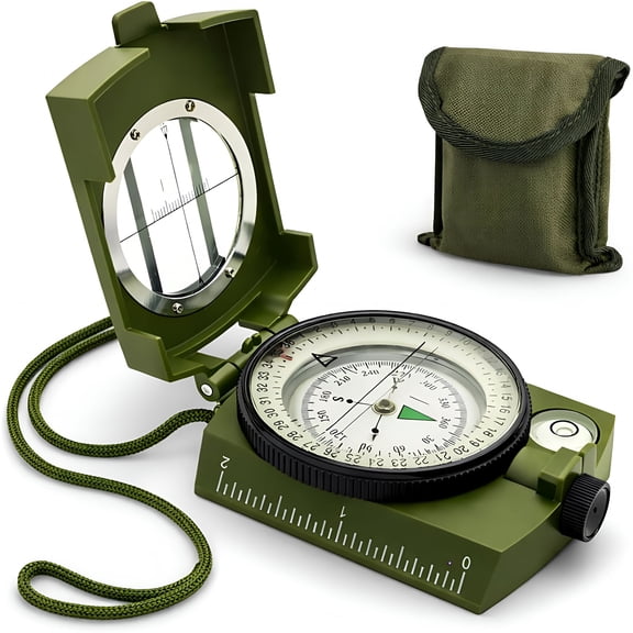 GJX Hiking Compass for Survival,Water-Resistant&Durable for Camping,Backpacking,Hunting,Outdoor Adventures(Plastic)