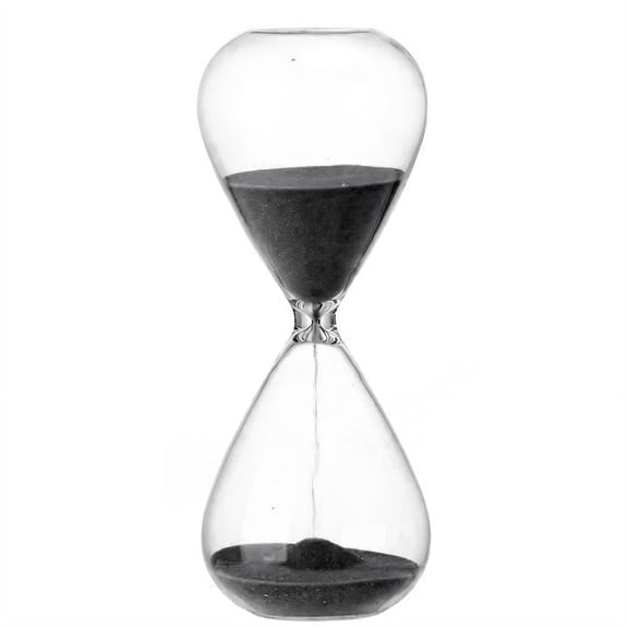 GJX Hourglass Sand Timer, Calming Sand Clock for Meditation and Study, Durable Home Office Desk Decor, Versatile Black