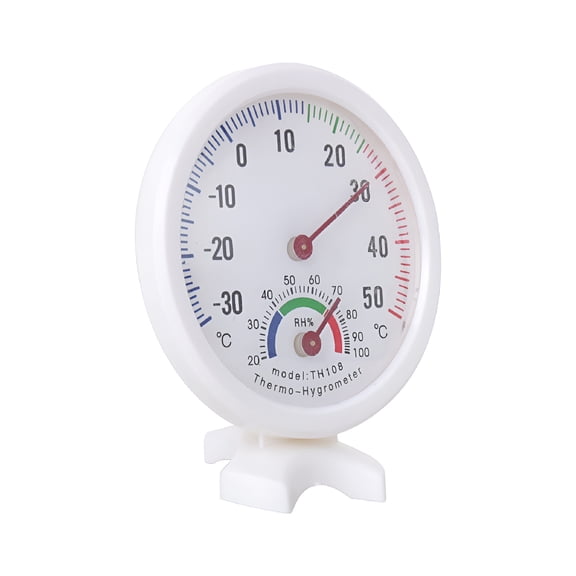 GJX Indoor Outdoor Thermometer Hygrometer Wireless, No Battery Required Hanging Analog 2 in 1 Temperature Humidity Monitor Gauge for Home Office, Car, Greenhouse, Baby Room