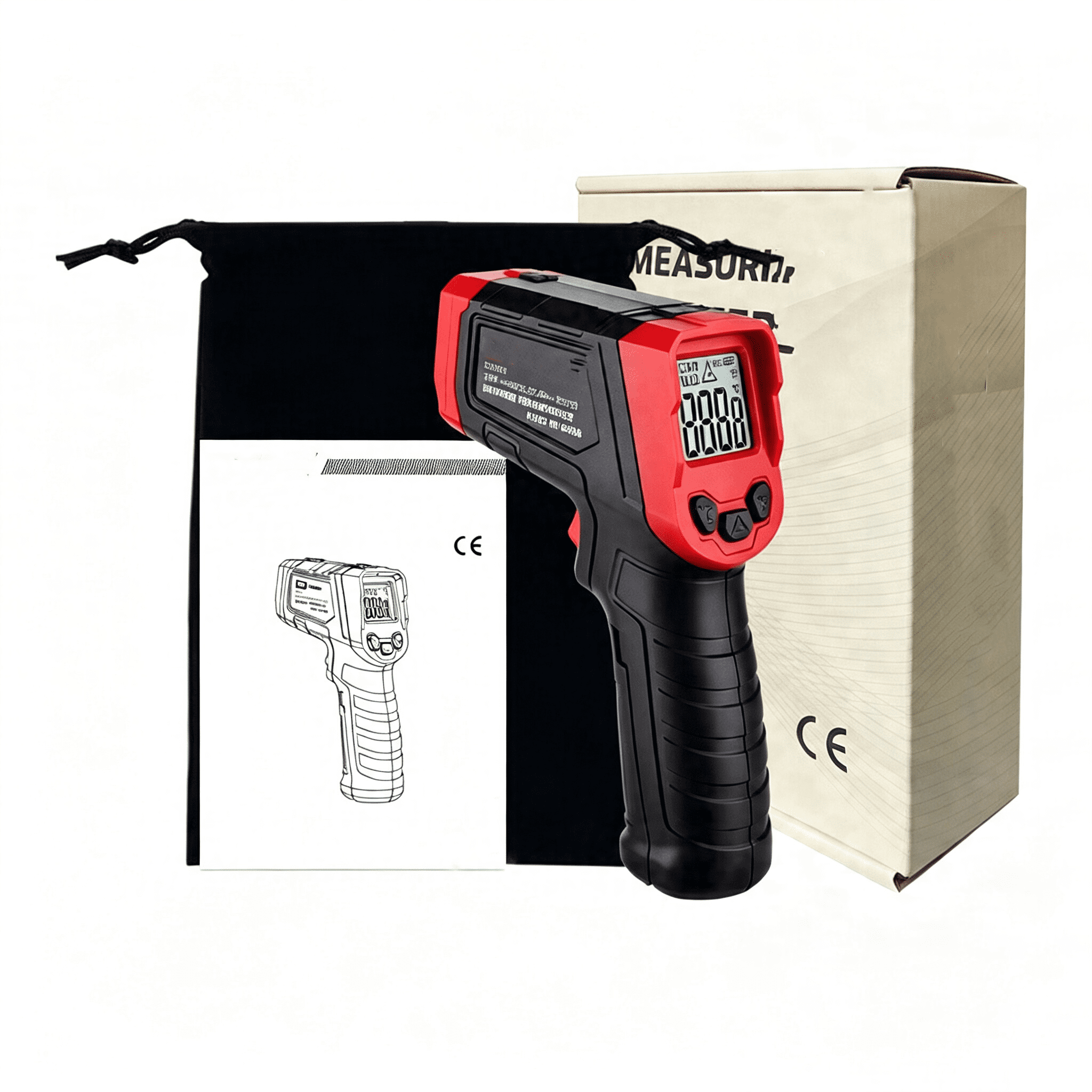 GJX Infrared Thermometer Temperature Gun, -25.6℉ to 752℉ Dual Laser ...