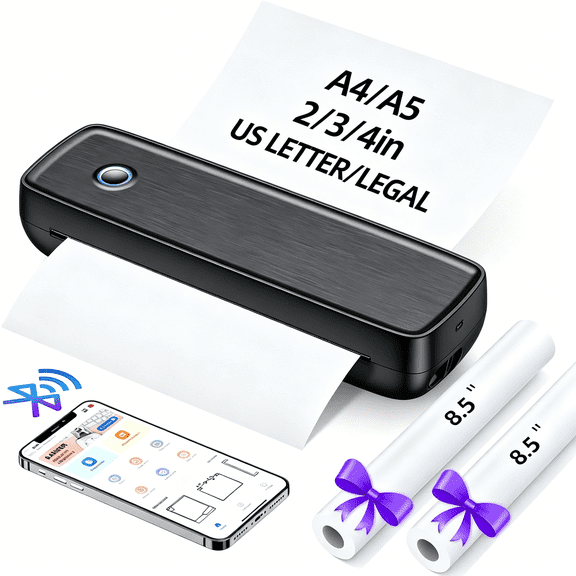 GJX Inkless Portable Printer Wireless for Trave, for Home/Office