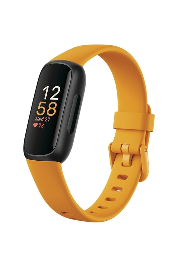 Inspire 3 Health & Fitness Tracker with Stress Management, Workout Intensity, Sleep Tracking, 24/7 Heart Rate - 3-Month Google Health Premium Membership Included - Morning Glow/Black