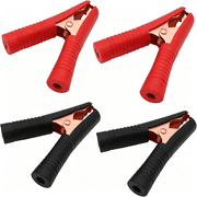 GJX Insulated Alligator Clips 4-Pack, Jumper Cables Clamp 100A for Charging and Testing Batteries Crocodile Clamp Car Battery Charger Clamps Power for Car Auto Vehicle Boat