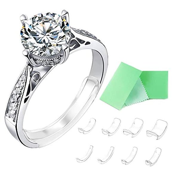 GJX Invisible Ring Size Adjuster for Loose Rings Ring Adjuster Fit Any Rings,Assorted Sizes of Ring Sizer Fashion Jewelry Accessory