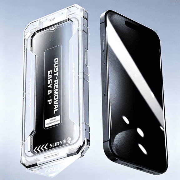 GJX for Iphone 16 Pro Privacy Screen Protector,Tempered Glass 6.3",Dustproof Onestep Installation,25 Anti-Spy,9H Military-Grade Shatterproof,Bubble-Free,Case-Friendly,2 Pack