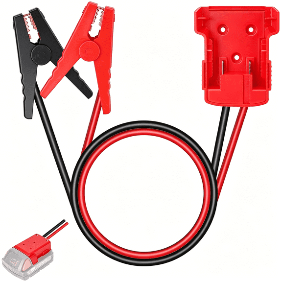 GJX Jumper Cables Adapter with Alligator Clips,2Ft 8Awg Silicone Wire Jumper Starter,Automotive Booster Cable Power Tool Line for Jump Starting Car Suv