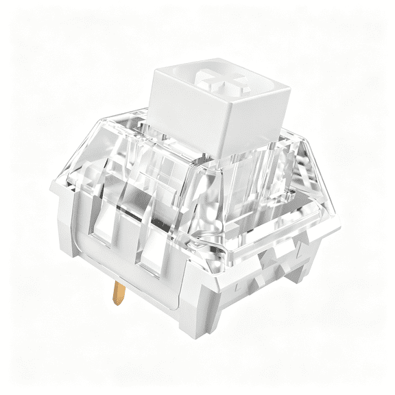 GJX Kailh Box White Clicky Mechanical Keyboard Switch,Clickers for 3D Prints | 3Pin 45Gf Pre-Lubed Speed Typing,Dustproof Waterproof Key Switches for Most Gaming Keyboard(Box White,108Pcs)