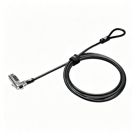 GJX Kensington Nanosaver Combination Laptop Lock,Resettable Computer Security Locking Cable for Ultra-Thin Laptops for Hp Asus Acer,Resettable 4-Wheel Number Code (K60603Ww)