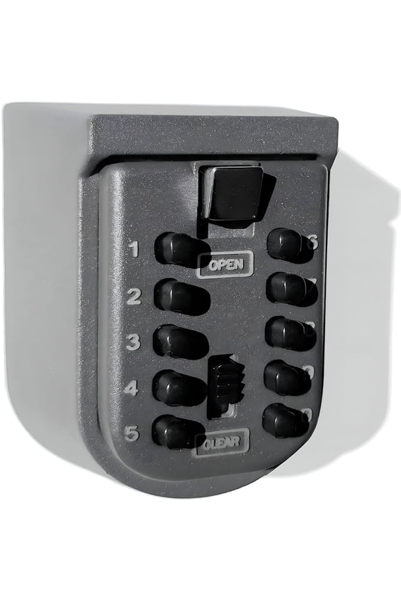 Key Lock Box for Outside Wall Mount,Waterproof Spare Key Storage Box,10-digits Combination Lockbox Push Button Key Keeper Box for Home Indoor & Outdoor