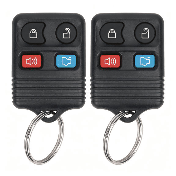 GJX Keyless Entry Remote Key Fob Compatible with Escape Explorer Expedition Focus Fusion Mustang Taurus,Lincoln,Mercury,Mazda,Replacement for Cwtwb1U345,4 Button(Pack of 2)