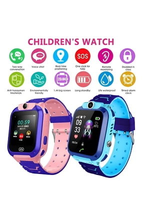 Kid GPS Tracker with Phone Smartwatch for Boys Girls 3-12 Years Old with Two-Way Call SOS Anti-Lost Games Camera, Child Cellphone Watch School Class Gifts Blue