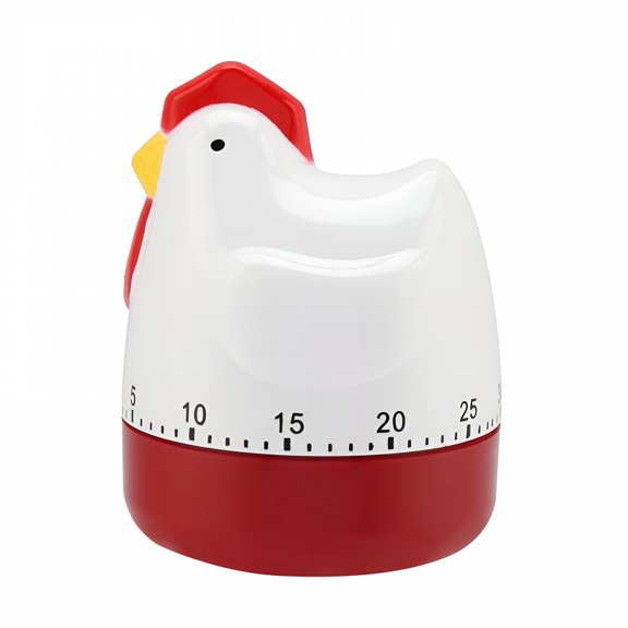 GJX Kitchen Cartoon Chicken Timer, Lovely Cock Countdown Mechanical 60 Minutes, Chicken Pattern Timer Manual Clock Alarm, Reminder