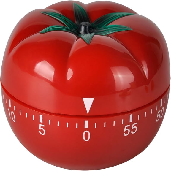 GJX Kitchen Cooking Timer Tomato Cartoon Mechanical Countdown Hour Meter for Cooking Homework Baking Learning Body-Building